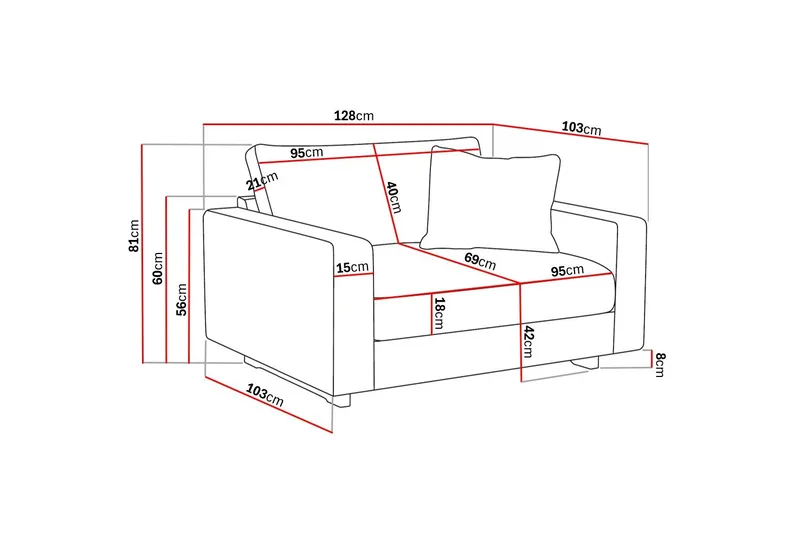 Valencia Extra Djup Fåtölj i Chenille - Mörkbrun - Möbler - Fåtölj & stolar - Fåtölj