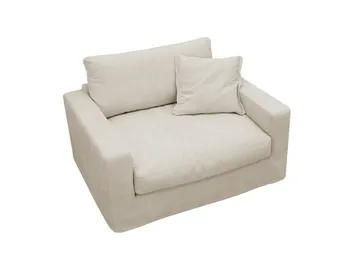 Valencia Extra Djup Fåtölj med avtagbar och tvättbar klädsel - Beige - Möbler - Fåtölj & stolar - Fåtölj