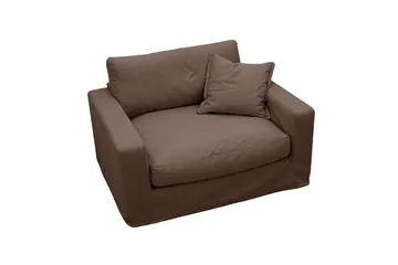 Valencia Extra Djup Fåtölj med avtagbar och tvättbar klädsel - Mörkbrun - Möbler - Fåtölj & stolar - Fåtölj