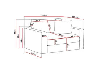 Valencia Extra Djup Fåtölj med avtagbar och tvättbar klädsel - Mörkbrun - Möbler - Fåtölj & stolar - Fåtölj