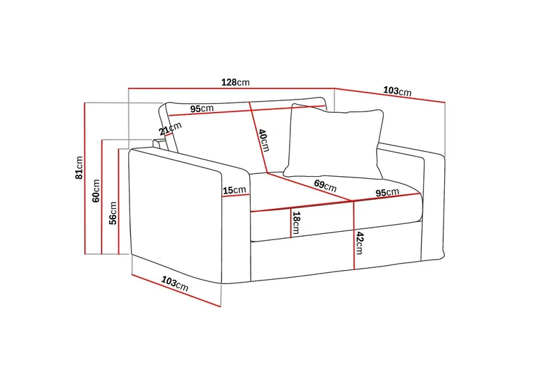 Valencia Extra Djup Fåtölj med avtagbar och tvättbar klädsel - Mörkbrun - Möbler - Fåtölj & stolar - Fåtölj