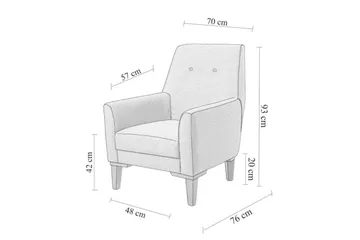 Valsot Fåtölj - Mörkblå/Brun - Möbler - Fåtölj & stolar - Fåtölj