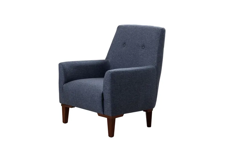 Valsot Fåtölj, Mörkblå/Valnöt