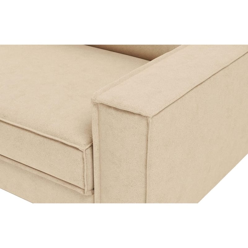 Vilsa Fåtölj i Tyg med Träben - Beige - Möbler - Fåtölj & stolar - Fåtölj - Sammetsfåtölj