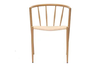 Winston Matstol - Beige / Metallben Ek - Möbler - Fåtölj & stolar - Matstol & köksstol