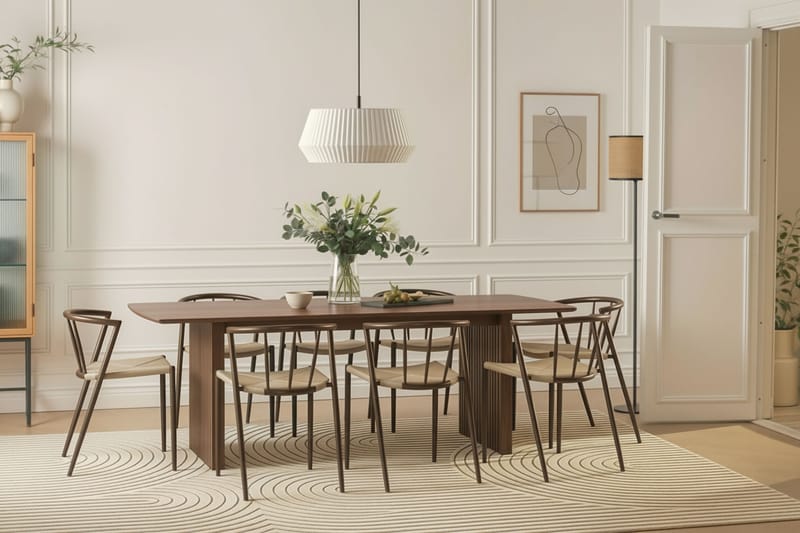 Winston Matstol - Beige / Metallben Rökt ek - Möbler - Fåtölj & stolar - Matstol & köksstol