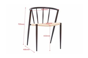 Winston Matstol - Beige / Metallben Rökt ek - Möbler - Fåtölj & stolar - Matstol & köksstol