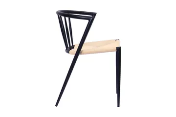 Winston Matstol - Beige / Metallben Svart - Möbler - Fåtölj & stolar - Matstol & köksstol