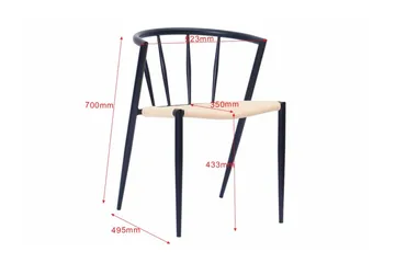 Winston Matstol - Beige / Metallben Svart - Möbler - Fåtölj & stolar - Matstol & köksstol