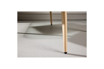 Zenzi Modern Fåtölj i Tyg med Träben - Gräddvit - Möbler - Fåtölj & stolar - Fåtölj