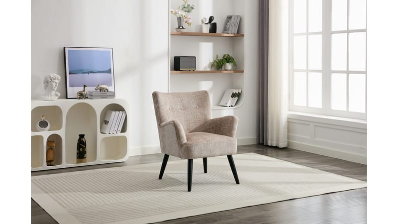 Zevani Fåtölj i bouclet - Biscuit Cream - Möbler - Fåtölj & stolar - Fåtölj