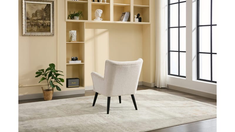 Zevani Fåtölj i bouclet - Cream - Möbler - Fåtölj & stolar - Fåtölj