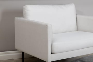 Zoom Modern Fåtölj i Tyg med Metallben - Vit - Möbler - Fåtölj & stolar - Fåtölj