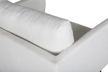 Zoom Modern Fåtölj i Tyg med Metallben - Vit - Möbler - Fåtölj & stolar - Fåtölj