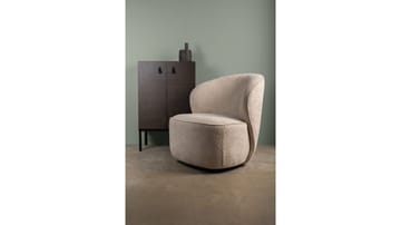 Zorevi Fåtölj med snurrfunktion i tyg - Beige - Möbler - Fåtölj & stolar - Fåtölj