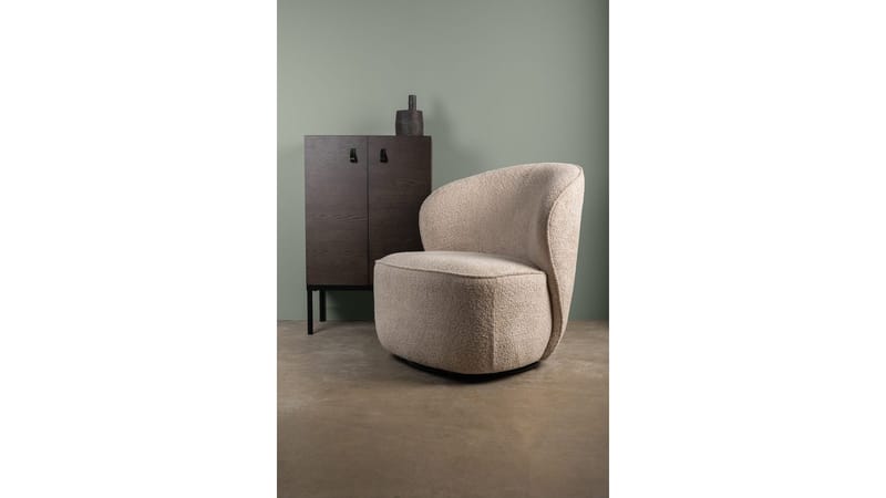 Zorevi Fåtölj med snurrfunktion i tyg - Beige - Möbler - Fåtölj & stolar - Fåtölj