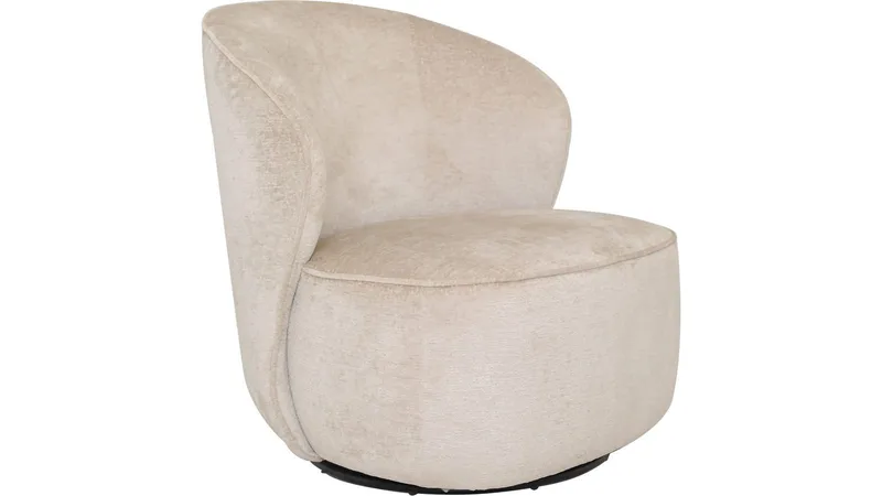 Zorevi Fåtölj med snurrfunktion i tyg, Beige