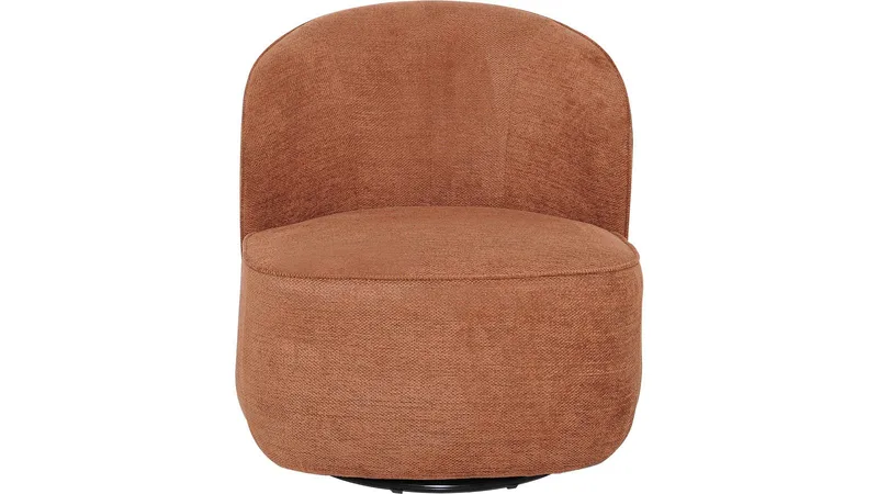 Zorevi Fåtölj med snurrfunktion i tyg - Rostbrun - Möbler - Fåtölj & stolar - Fåtölj