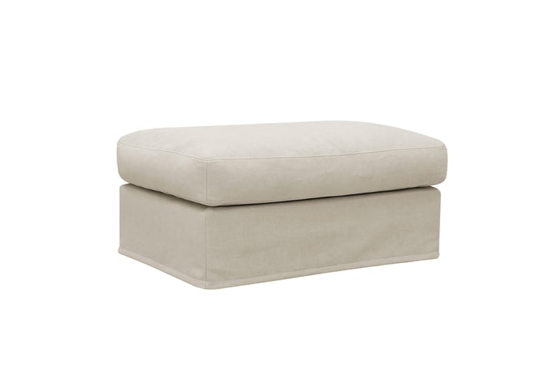 Valencia Extra Djup 3-sits soffa + fotpall med avtagbar och tvättbar klädsel - Beige - Möbler - Soffa