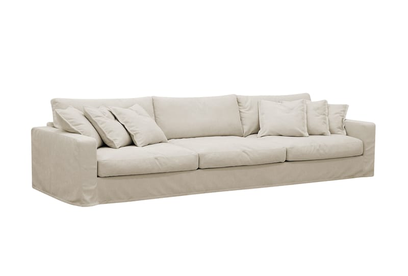 Valencia Extra Djup 5-sits soffa + fotpall med avtagbar och tvättbar klädsel - Beige - Möbler - Soffa