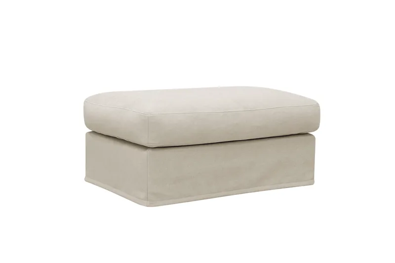 Valencia Extra Djup 5-sits soffa + fotpall med avtagbar och tvättbar klädsel - Beige - Möbler - Soffa