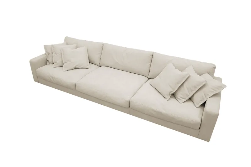 Valencia Extra Djup 5-sits Soffa i Chenille - Beige - Möbler - Soffa