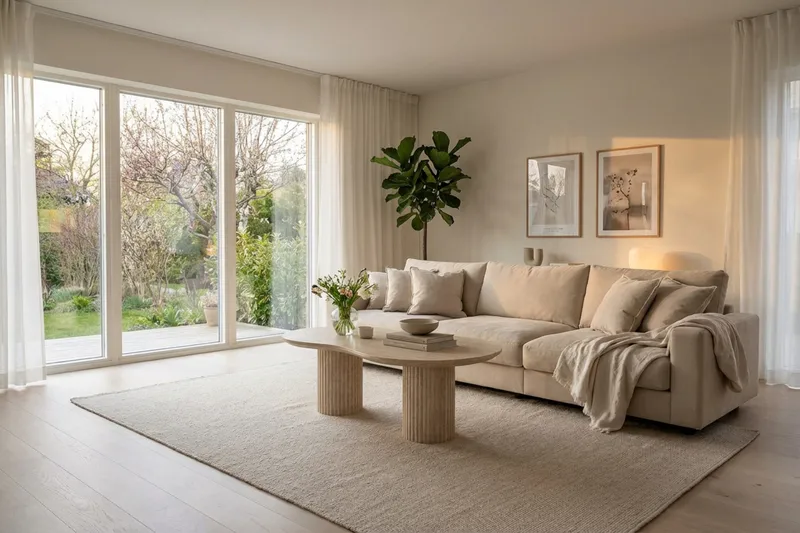 Valencia Extra Djup 5-sits Soffa i Chenille - Beige - Möbler - Soffa