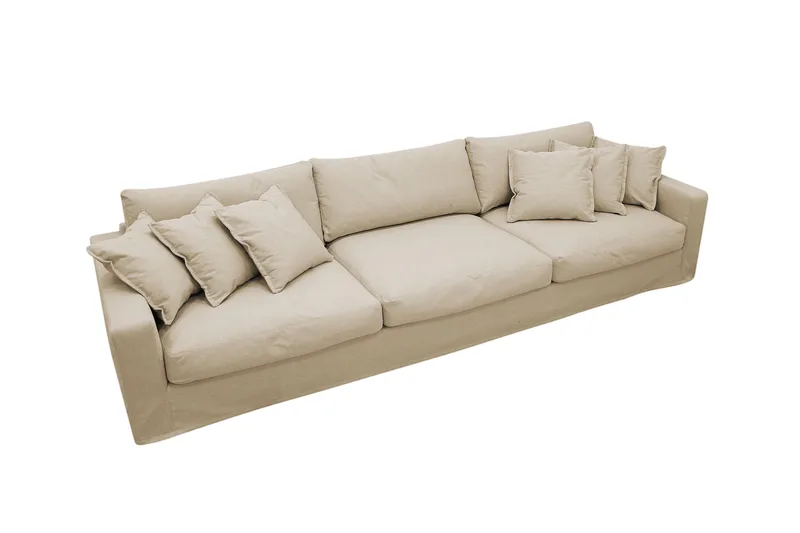 Valencia Extra Djup 5-sits Soffa med avtagbar och tvättbar klädsel - Beige - Möbler - Soffa