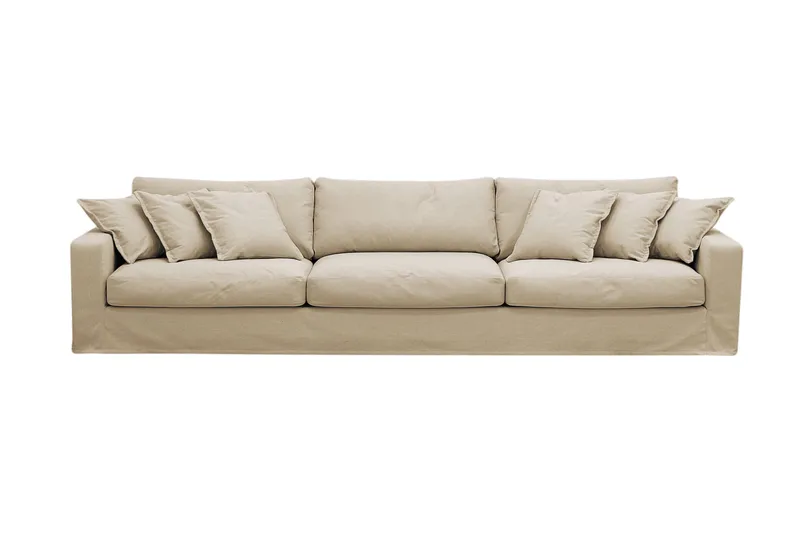 Valencia Extra Djup 5-sits Soffa med avtagbar och tvättbar klädsel - Beige - Möbler - Soffa