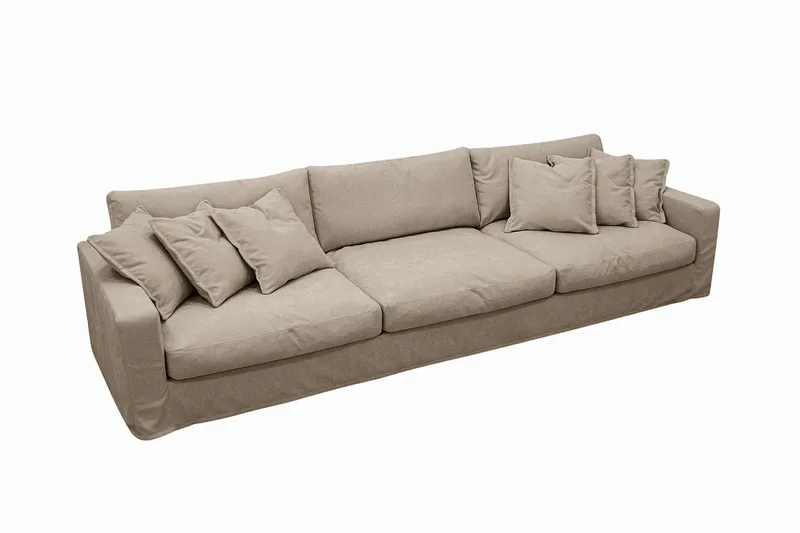 Valencia Extra Djup 5-sits Soffa med avtagbar och tvättbar klädsel - Brun - Möbler - Soffa