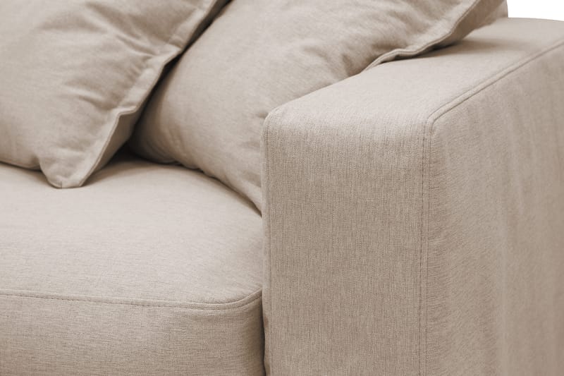 Valencia Extra Djup 5-sits Soffa med avtagbar och tvättbar klädsel - Ljusbrun - Möbler - Soffa