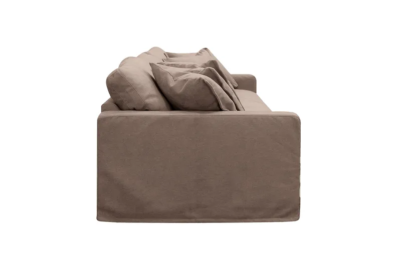 Valencia Extra Djup 5-sits Soffa med avtagbar och tvättbar klädsel - Mörkbrun - Möbler - Soffa