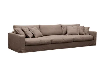 Valencia Extra Djup 5-sits Soffa med avtagbar och tvättbar klädsel - Mörkbrun - Möbler - Soffa