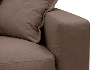 Valencia Extra Djup 5-sits Soffa med avtagbar och tvättbar klädsel - Mörkbrun - Möbler - Soffa