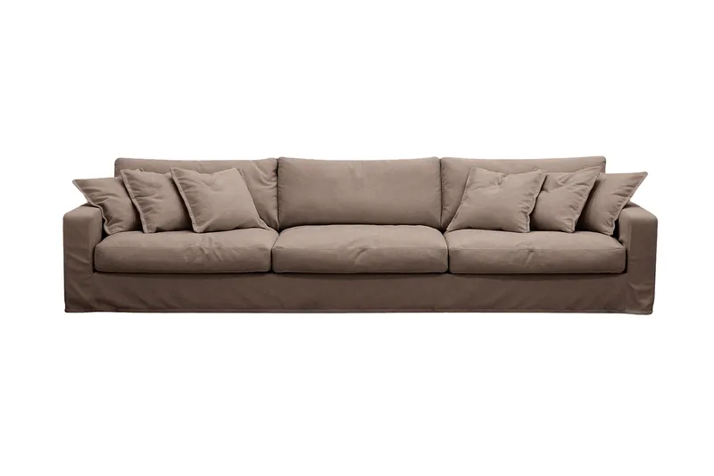 Valencia Extra Djup 5-sits Soffa med avtagbar och tvättbar klädsel - Mörkbrun - Möbler - Soffa