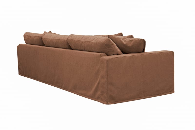 Valencia Extra Djup 5-sits Soffa med avtagbar och tvättbar klädsel - Rostbrun - Möbler - Soffa
