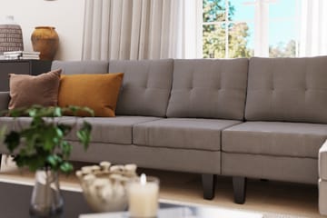 Vislanda 5-sits Soffa - Grå - Möbler - Soffa