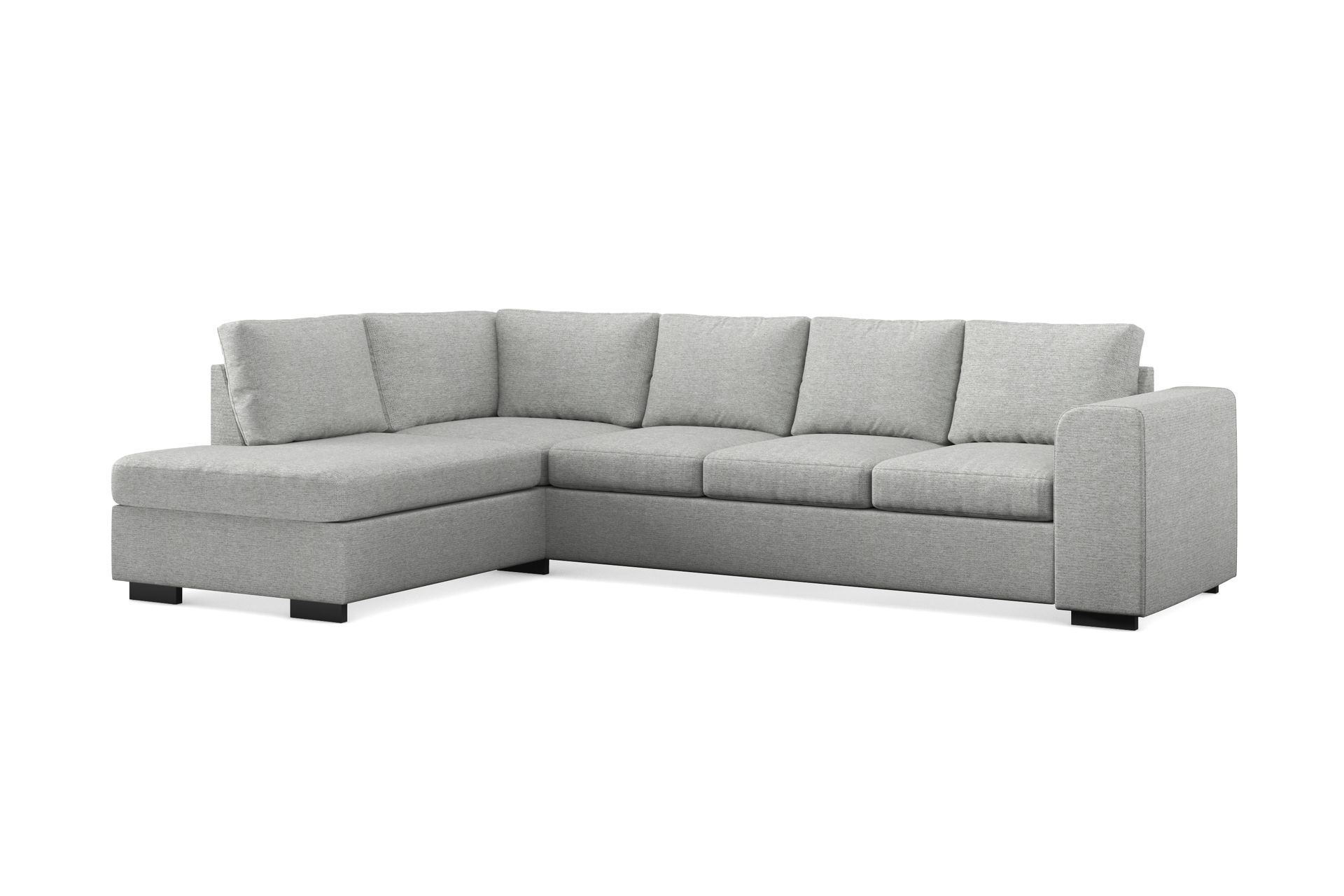 CONNECT 4-sits Soffa med Schäslong Vänster Ljusgrå - Möbler - Furniturebox