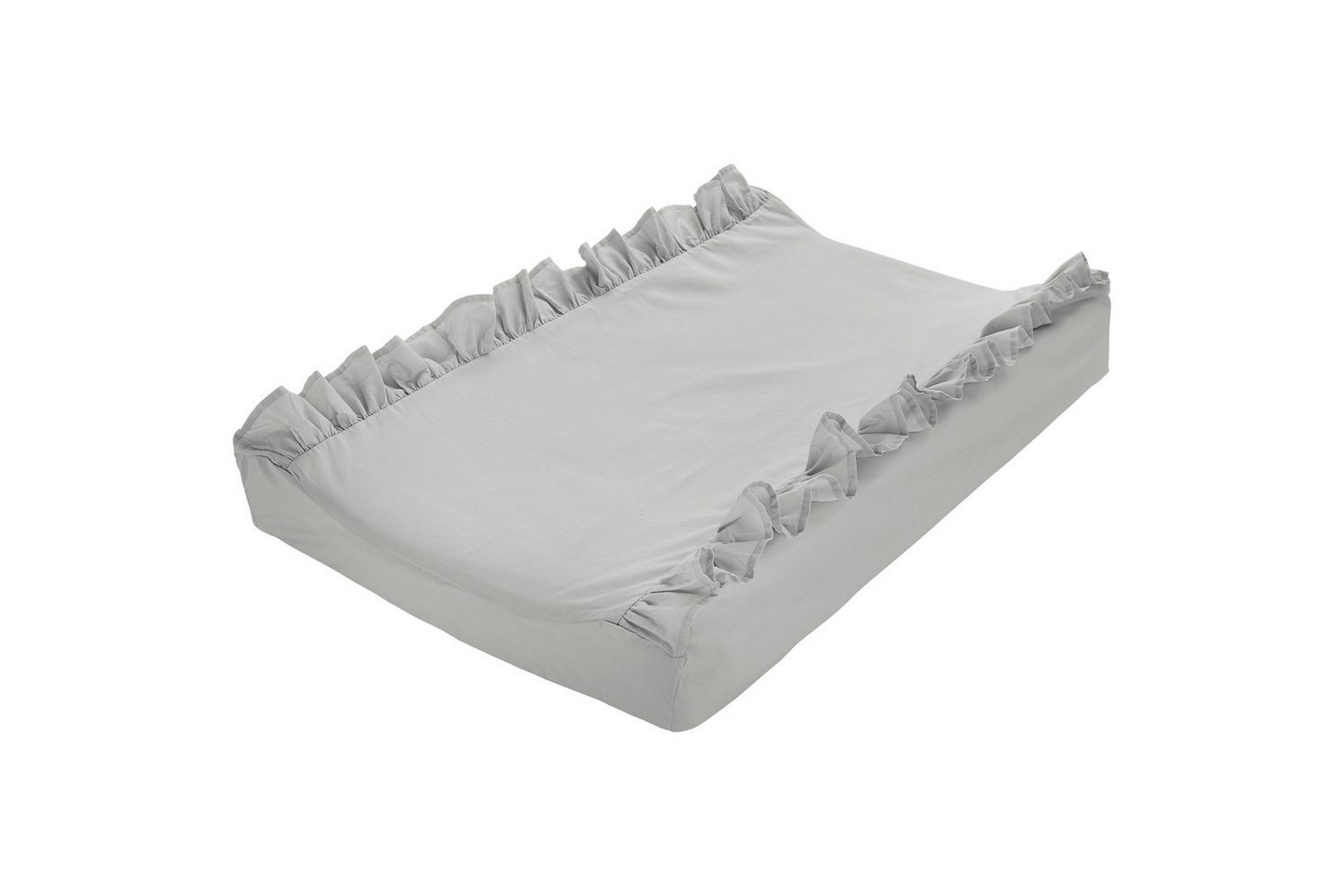 skötbäddsöverdrag volang 50 x 70 cm grå - grå