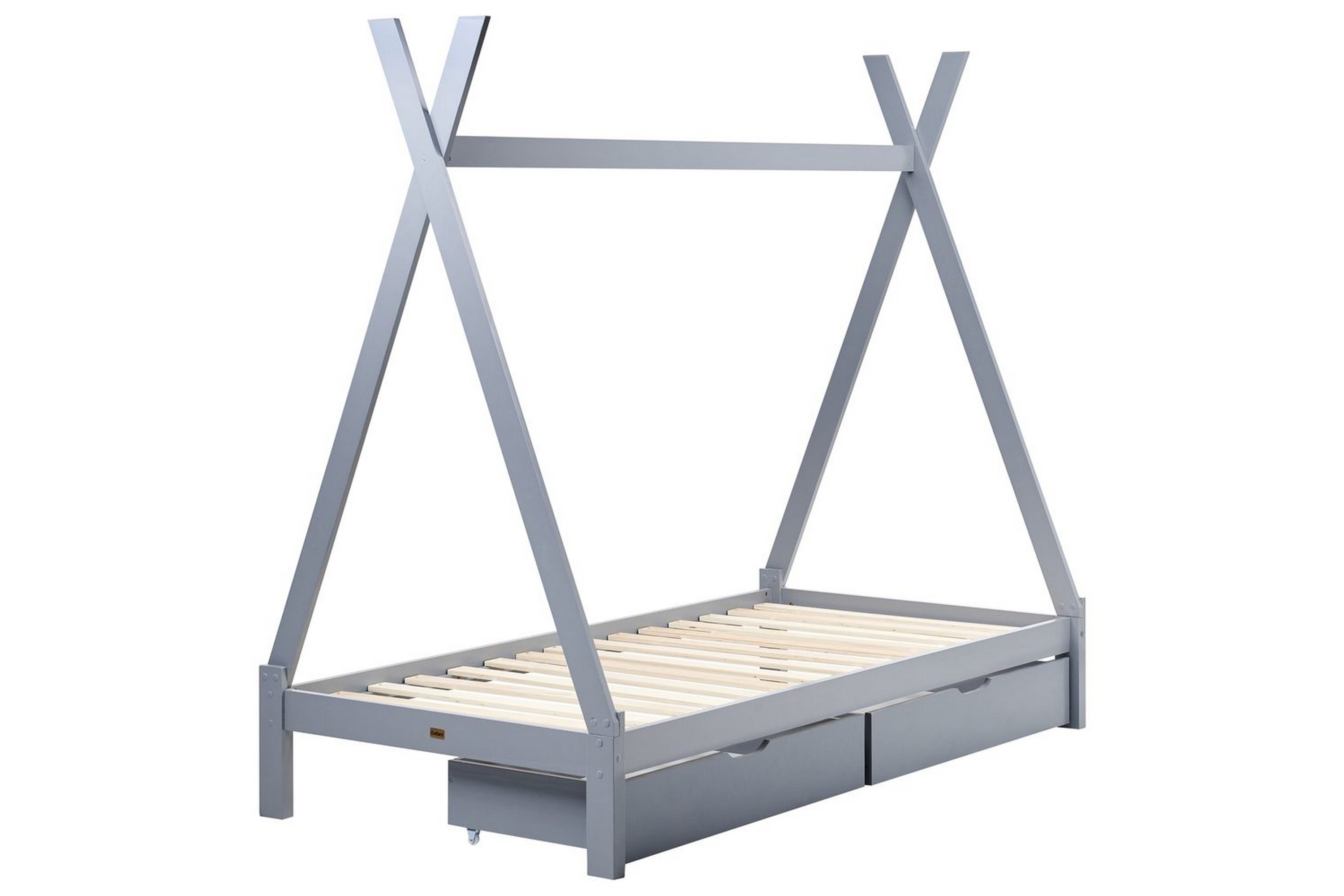 barnsäng med lådor devay - grå