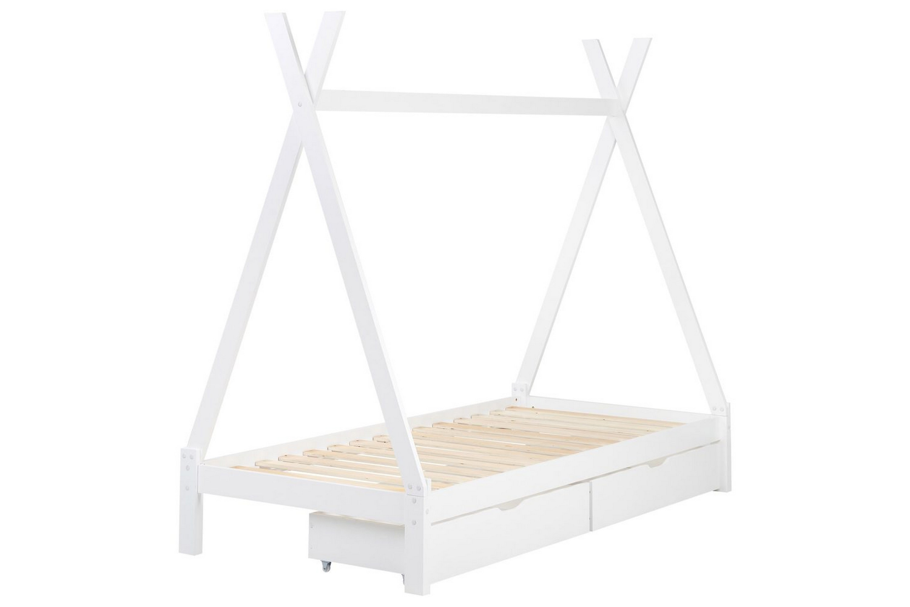 barnsäng med lådor devay - vit