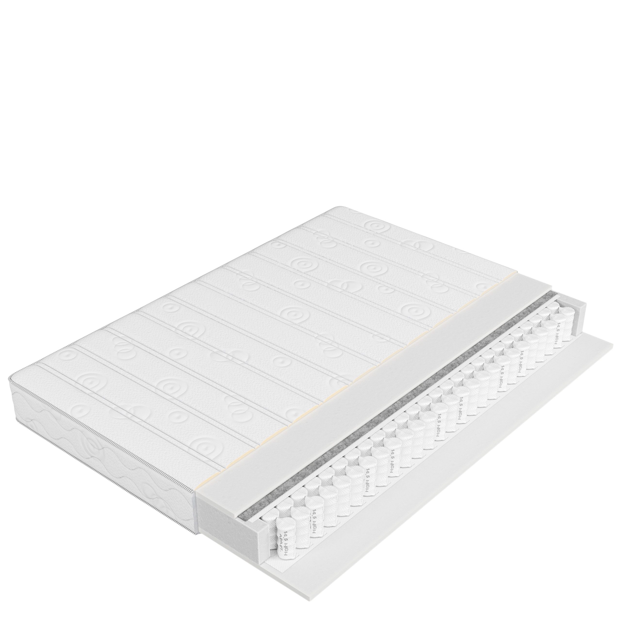 edras resårmadrass 80x200 cm - vit