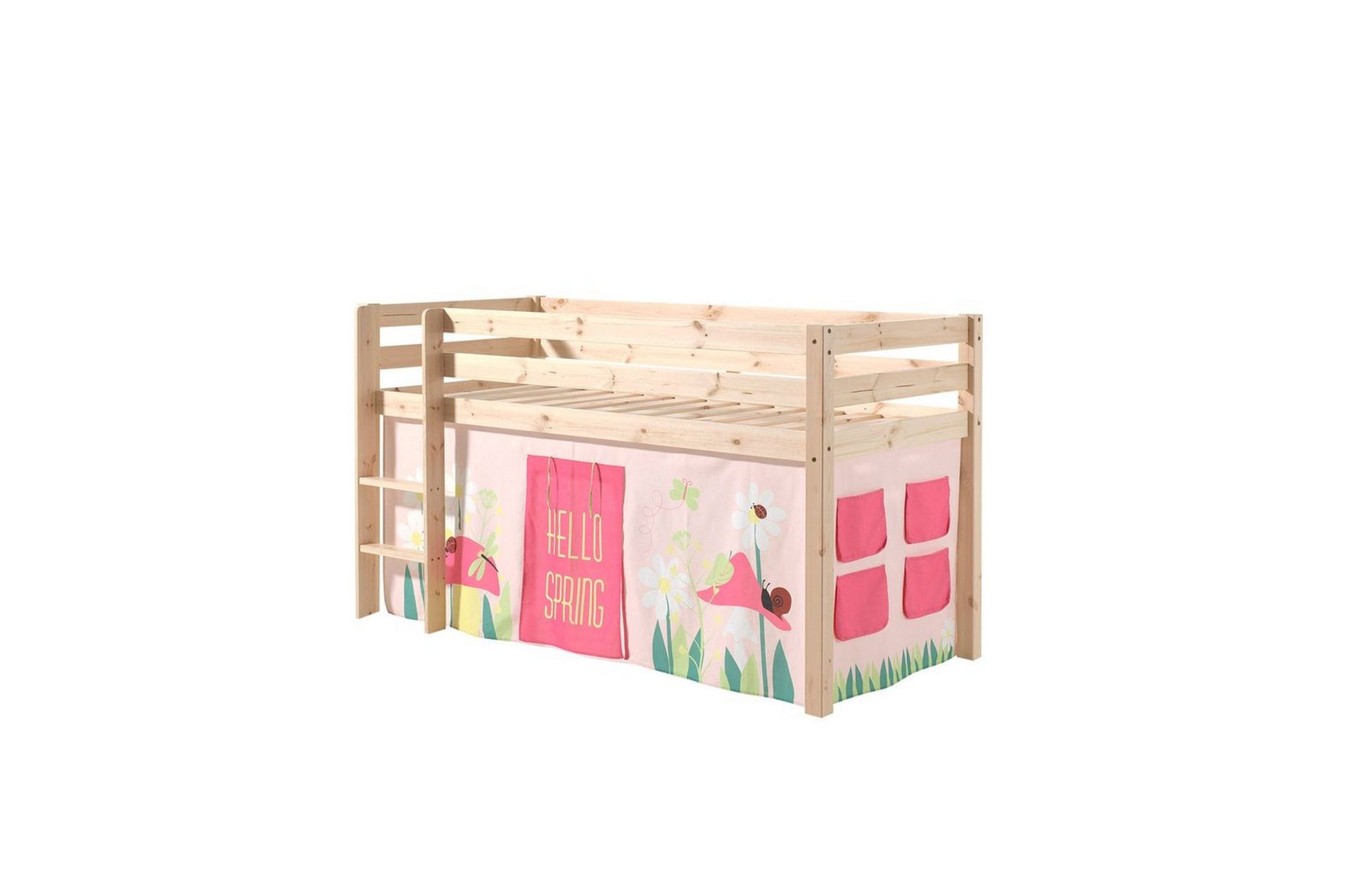 Halvh&ouml;jdss&auml;ng med gardin Pino Spring Naturlig, Naturlig, Utan rutschkana, Utan tunnel, Utan fickor - Naturlig, Naturlig, Utan rutschkana, Utan tunnel, Utan fickor