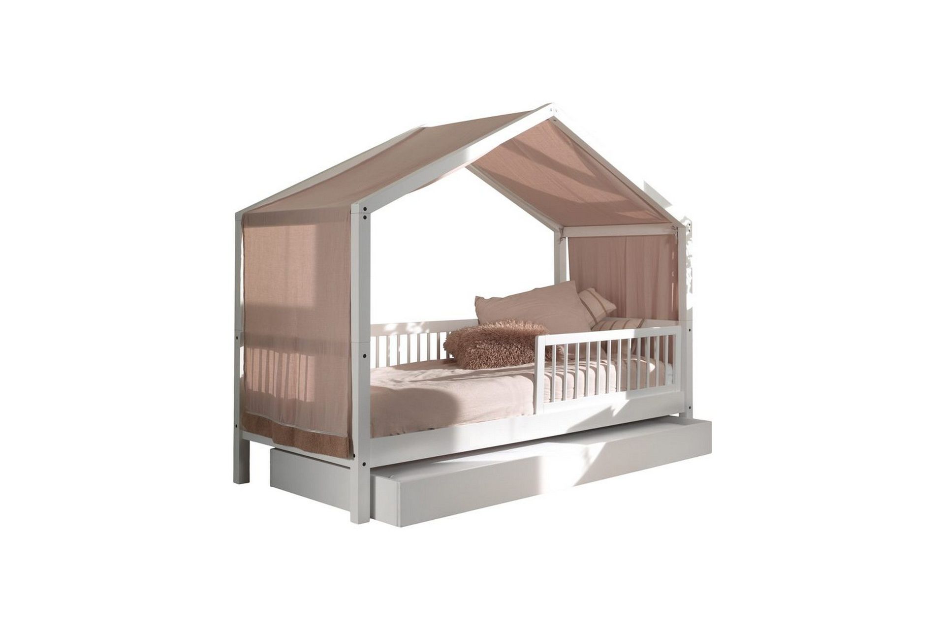 Huss&auml;ng med l&aring;da och s&auml;kerhetsr&auml;cke textilset Forrest Vit - Vit