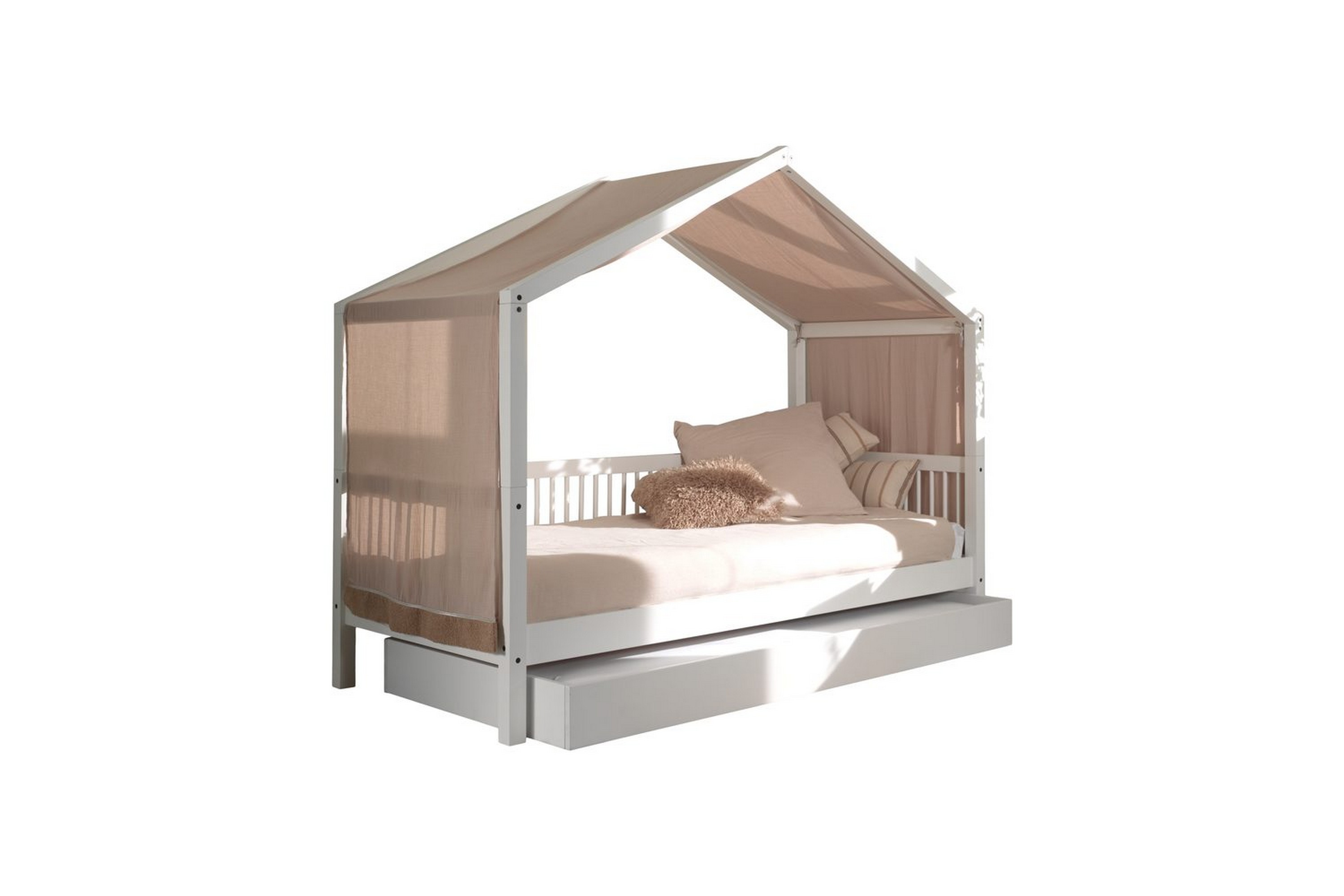 hussäng med låda textilset forrest vit - vit