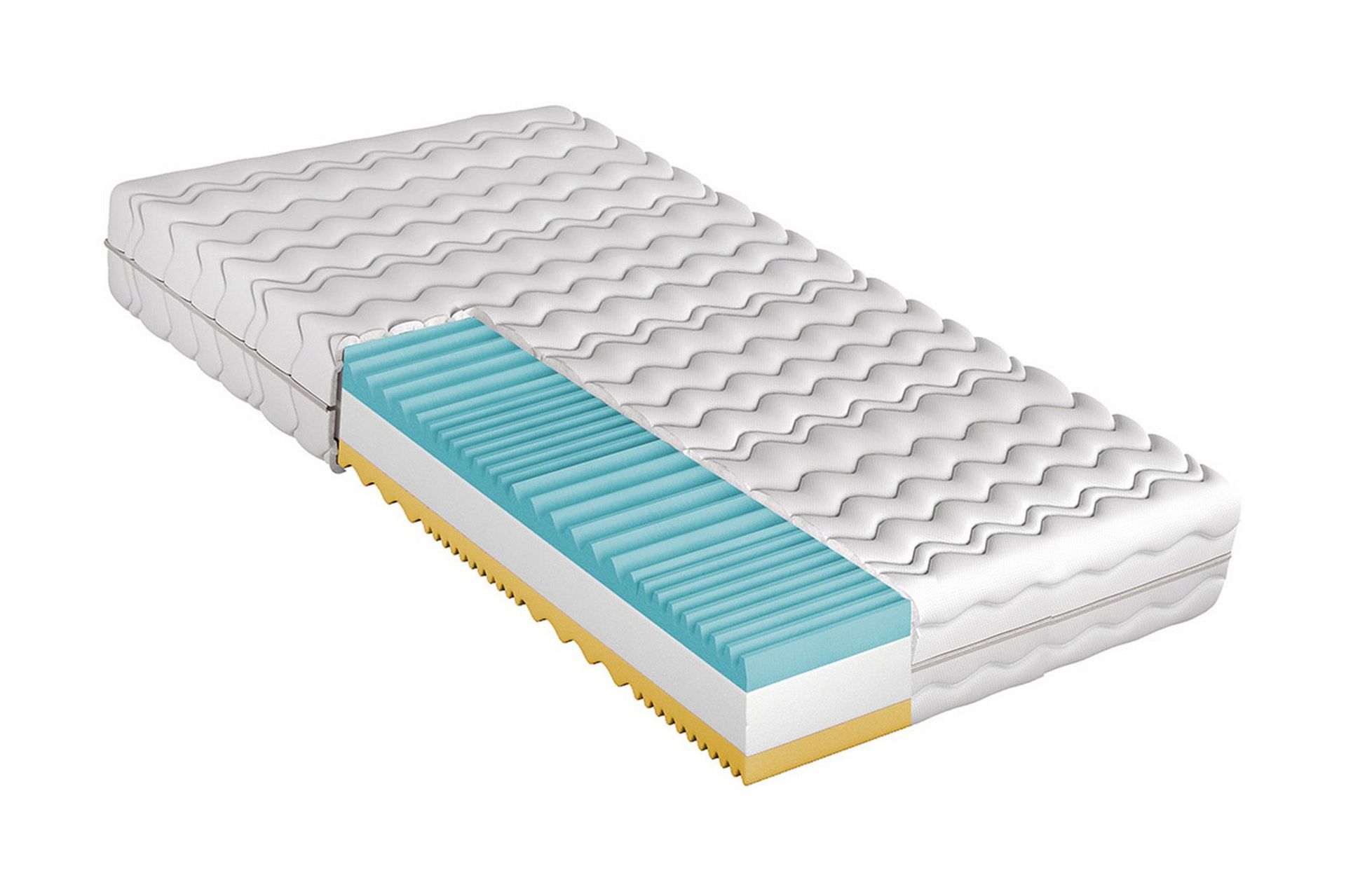 Madrass 90x200  Vit - Vit
