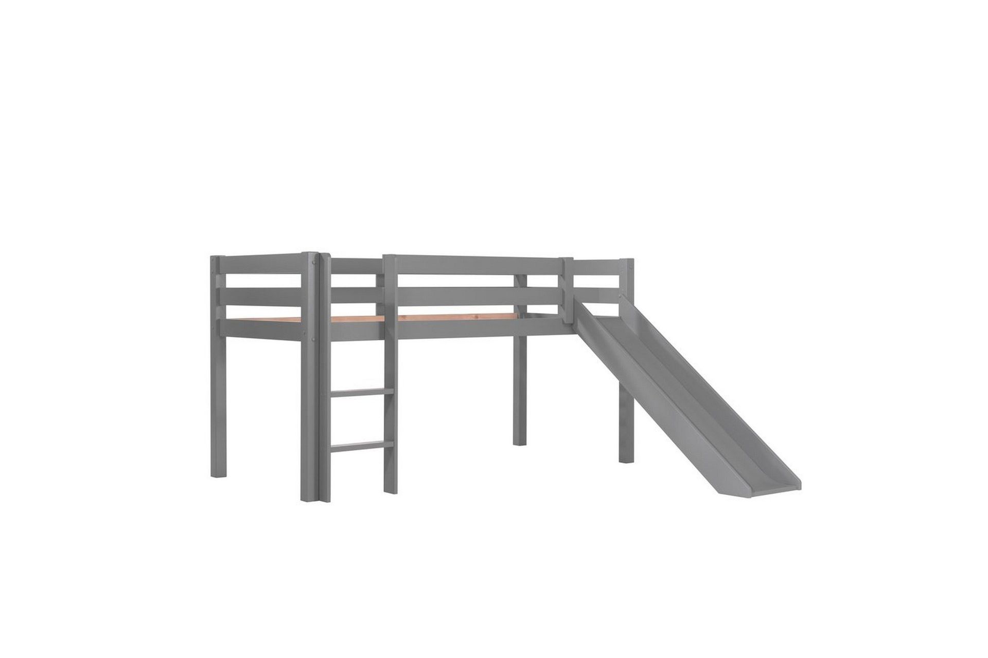 Mellanh&ouml;g s&auml;ng med rutschkana Pino Gr&aring;, 115 cm - Gr&aring;, 115 cm