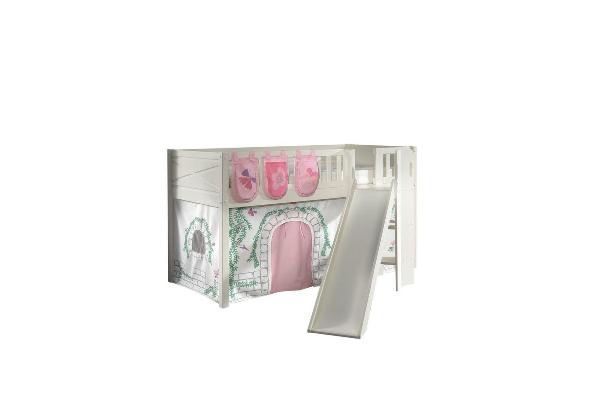 Mellanstegs&auml;ng med rutschkana och matchande textilset (lekgardin och f&ouml;rvaringsfickor) Scott Birdy - Birdy