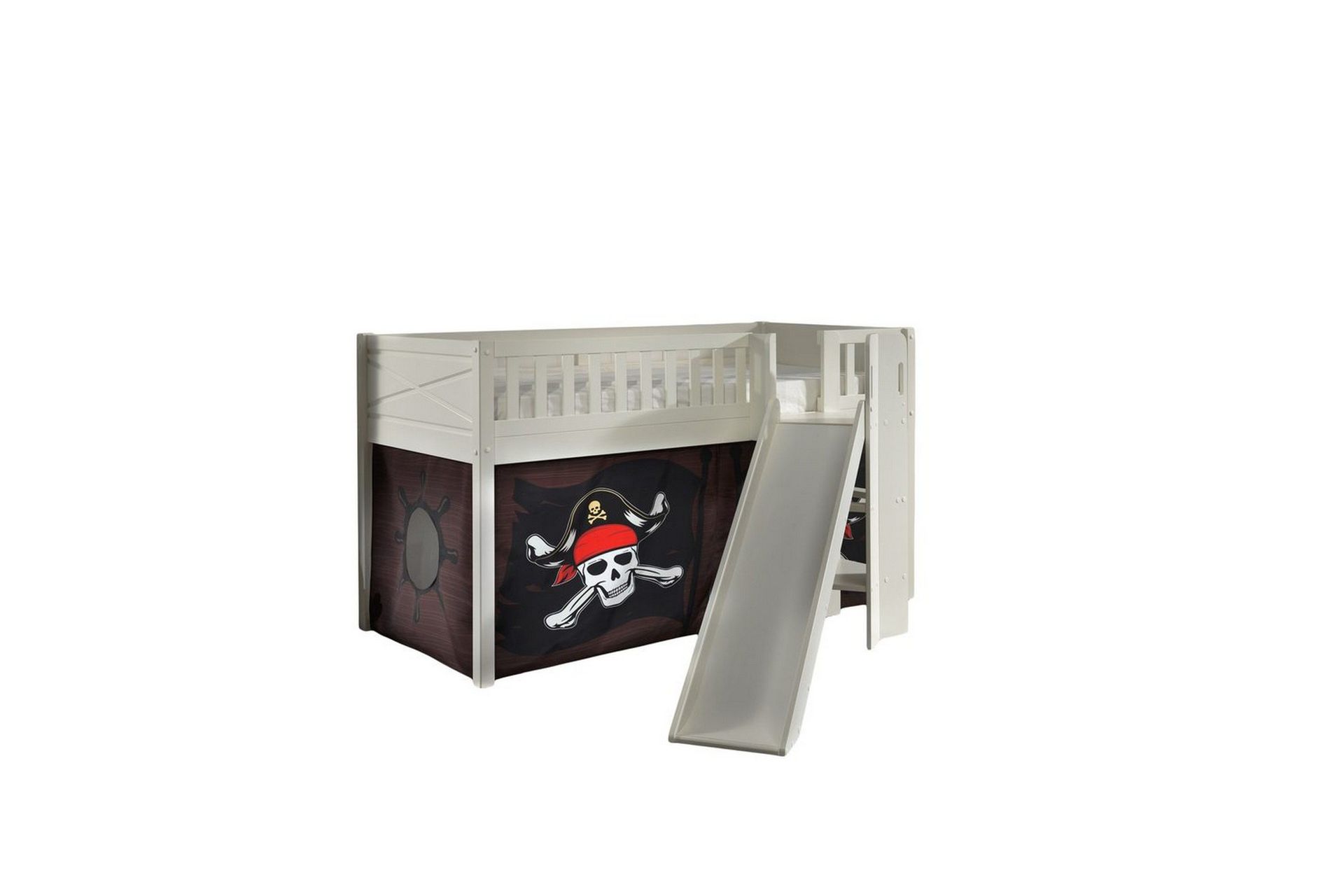 Mellanstegs&auml;ng med rutschkana och matchande textilset (lekgardin) Scott Karibiska Pirater - Karibiska Pirater