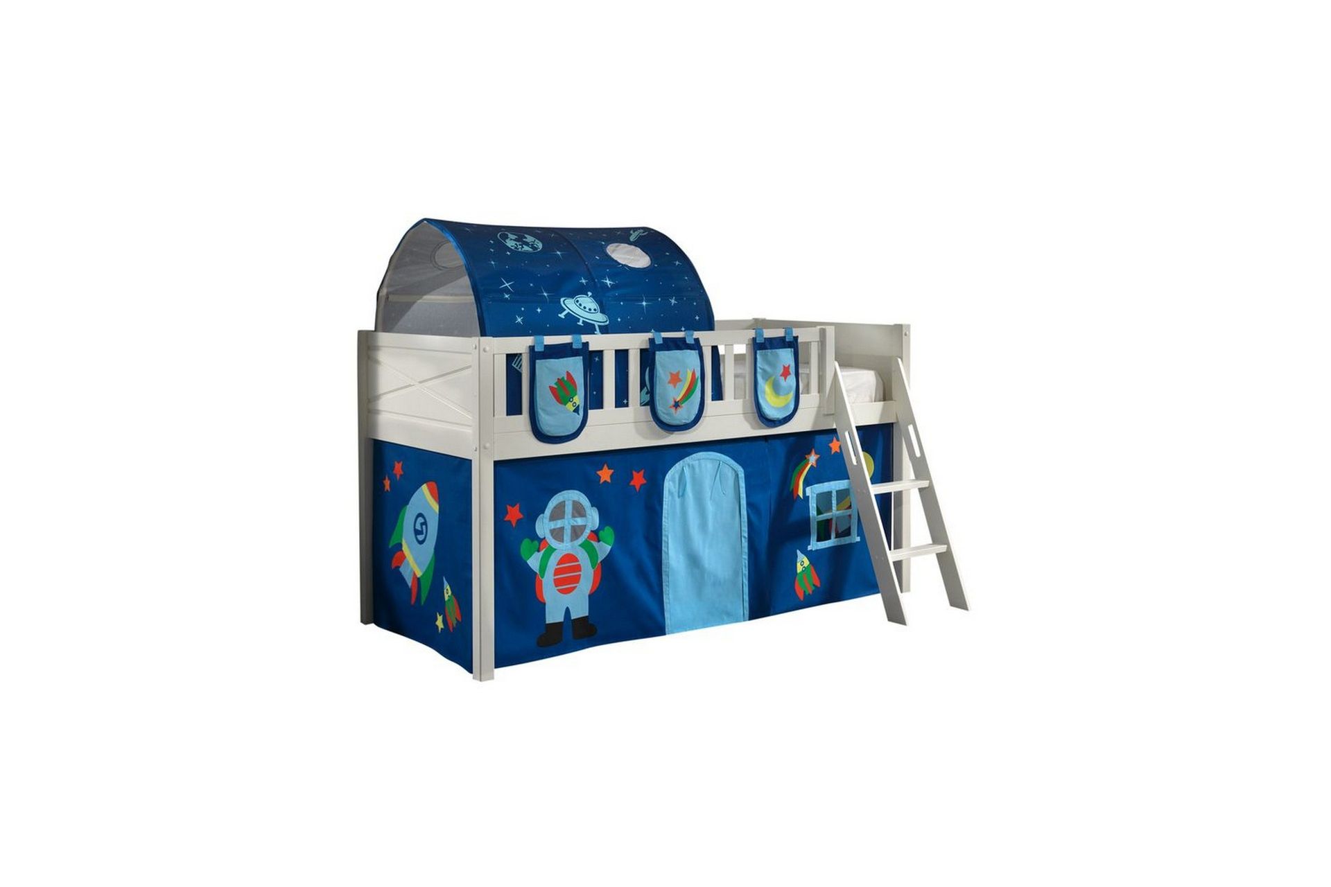 Mellanstegs&auml;ng med stege och matchande textilset (lekgardin, tunnel och f&ouml;rvaringsfickor) Scott Astro - Astro